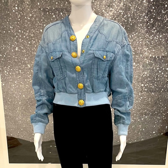 π HP π Balmain Chambray Bomber - Picture 2 of 12